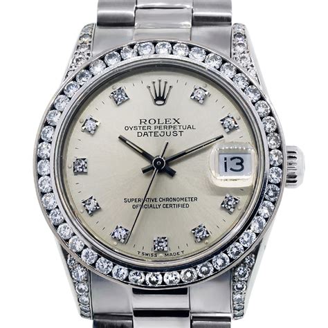 mens white gold rolex watches|solid gold Rolex with diamonds.